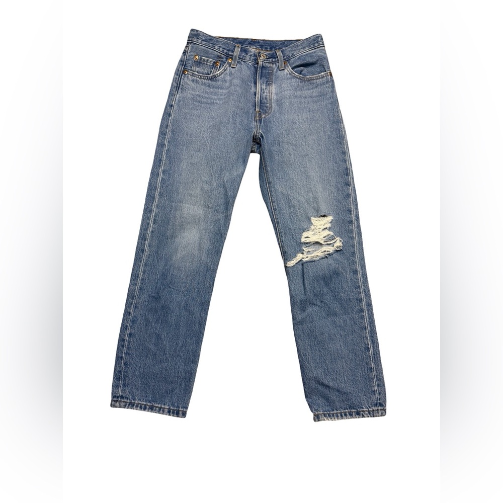 💙✨ Levi’s 501 Distressed Button-Fly Jeans‎ W25 L26 ✨💙